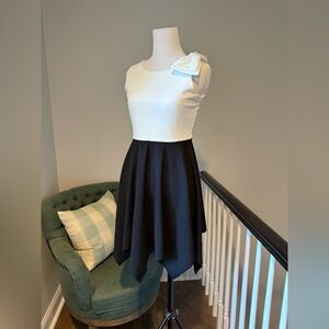 Black and white bow dress juniors size 14